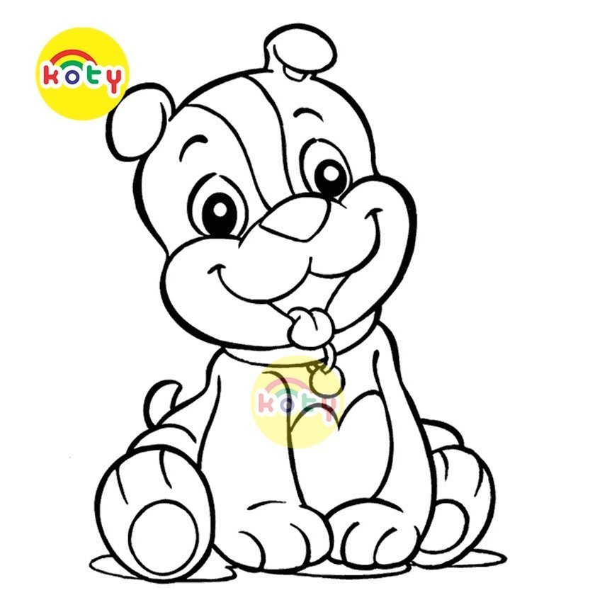 Bộ 50 tranh tô màu chủ đề Động vật dành cho trẻ em , giấy tô màu cho trẻ em, tranh tô màu dễ thương TM3011
