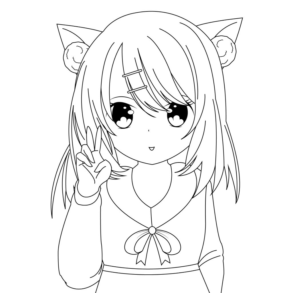 Bộ 50 Tờ Tranh Tô Màu Công Chúa Anime Chibi Cực Dễ Thương - Đồ Chơi Giấy Cô Gái Cute TM5514