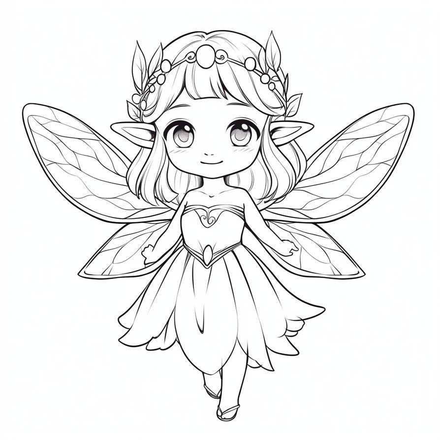 Bộ 50 Tờ Tranh Tô Màu Công Chúa Anime Chibi Cực Dễ Thương - Đồ Chơi Giấy Cô Gái Cute TM5506