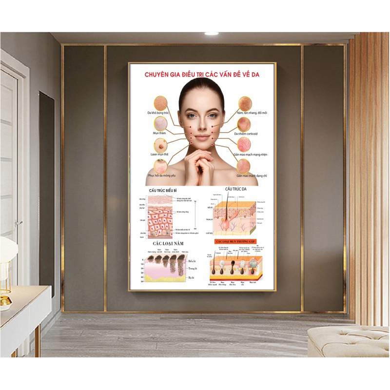 Tranh Tráng Gương Spa Thư Giãn Chăm Sóc Da – Decor Phòng Spa/Phòng Khách