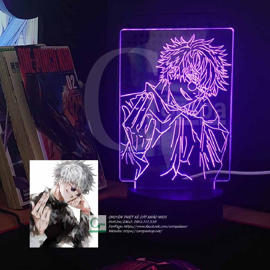 [ẢNH ANIME HOT LED 3D] Đèn Ngủ Jujutsu Kaisen Satoru Gojo Type 27 AJKN0127 16 màu tùy chỉnh COMPASHOP