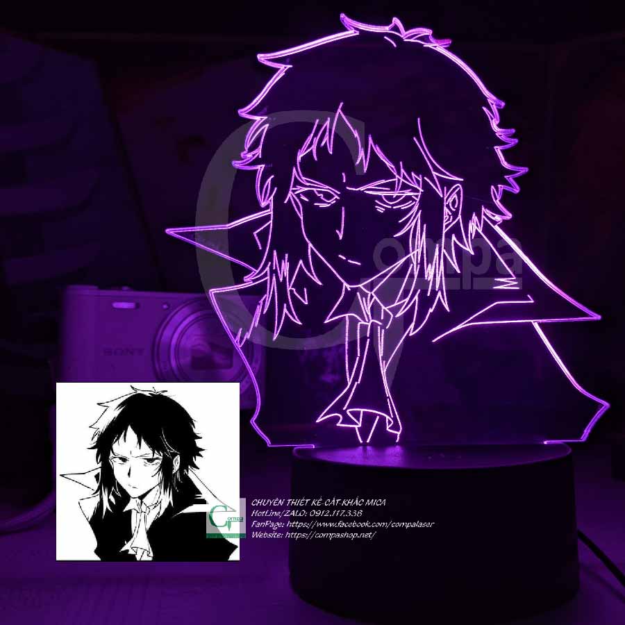 [ẢNH SHOP TỰ CHỤP] Đèn Ngủ Bungo Stray Dogs Ryunosuke Akutagawa Type 01 ABSD0301 16 MÀU TÙY CHỈNH