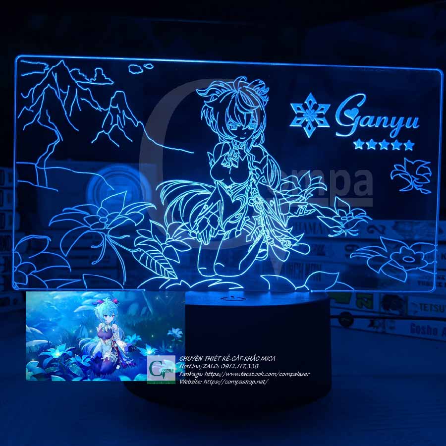 [ẢNH SHOP TỰ CHỤP] Đèn Ngủ Genshin Impact Ganyu Type 10 GGSI0810 16 MÀU TUỲ CHỈNH