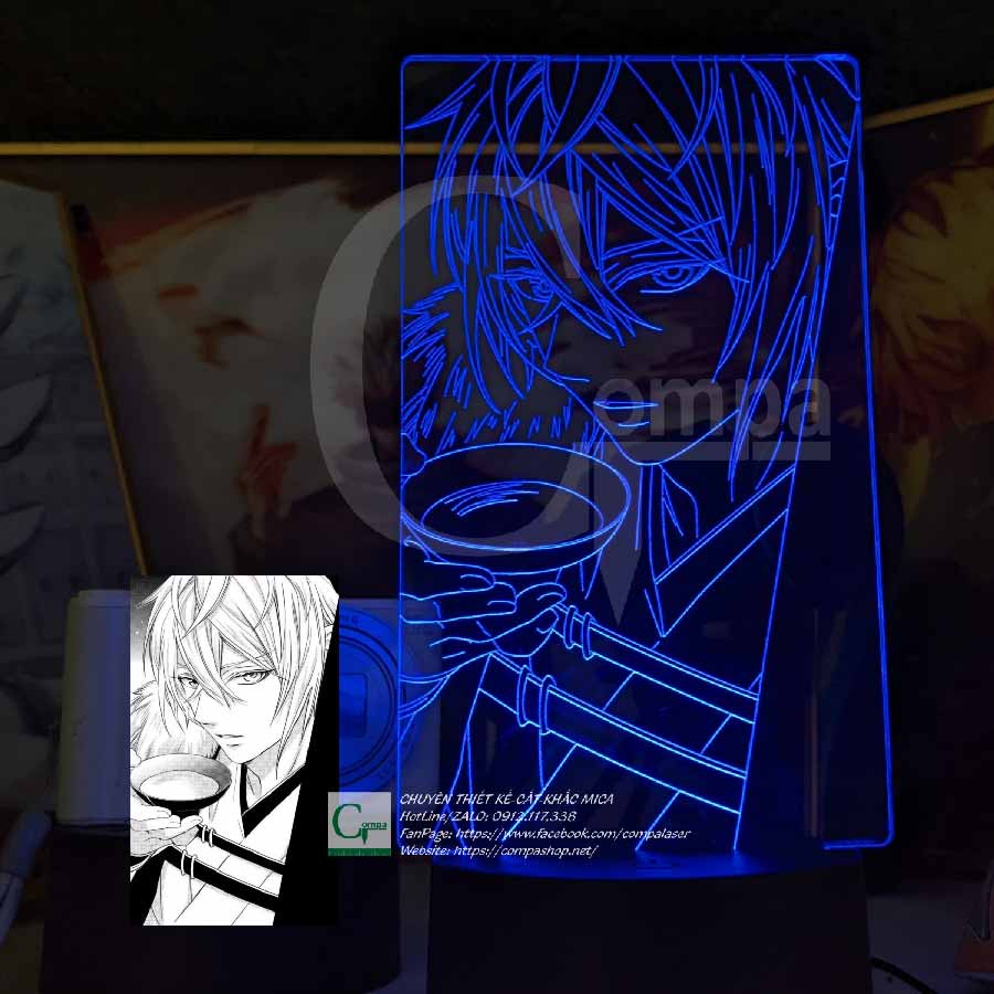 [ĐÈN NGỦ ANIME LED 3D HOT] Đèn Ngủ Ikemen Sengoku Kenshin Uesugi Type 01 AISG0201 16 MÀU TÙY CHỈNH