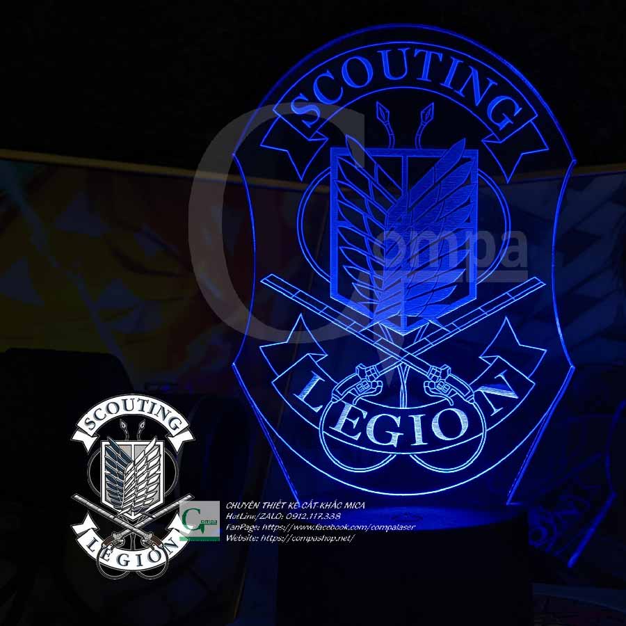 [ẢNH SHOP TỰ CHỤP] Đèn Ngủ Attack On Titan Scout Regiment Type 02 16 MÀU TUỲ CHỈNH AAOT0602