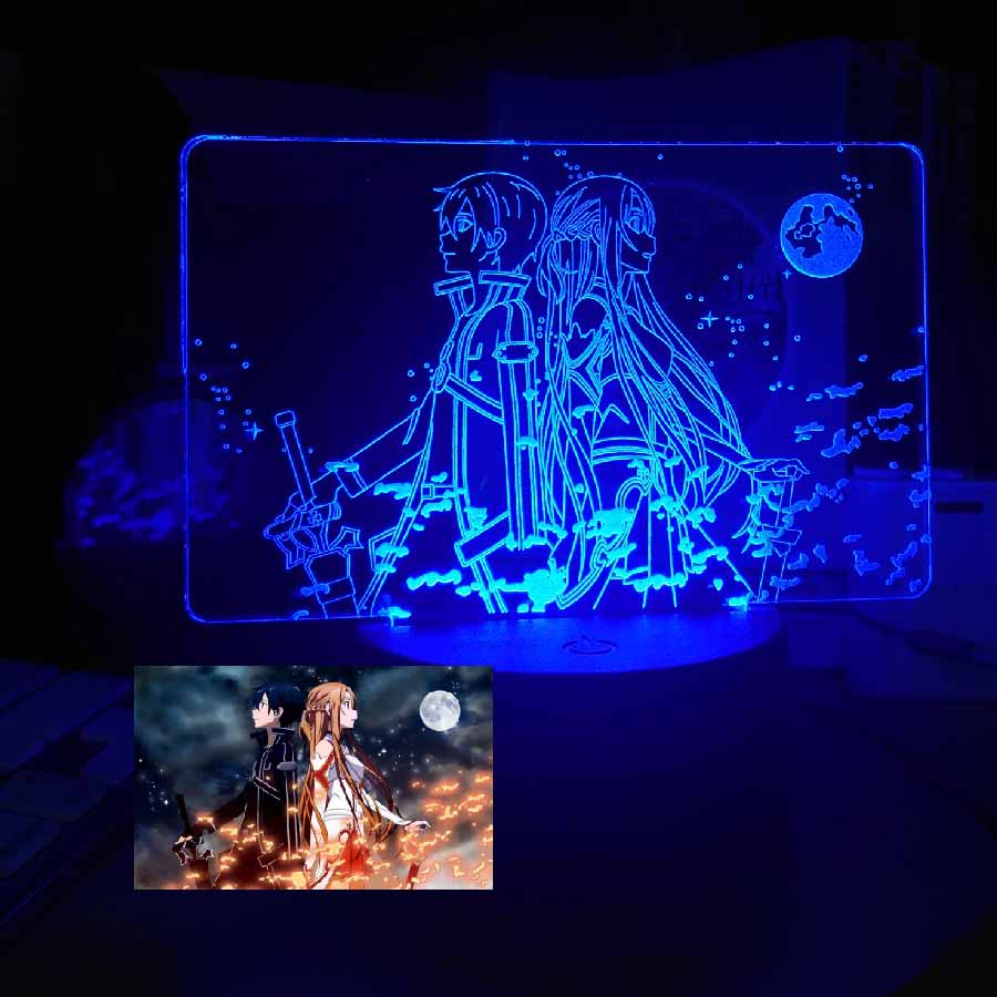 [ẢNH SHOP TỰ CHỤP] Đèn Ngủ Sword Art Online Kirito x Asuna Type 03 ASAO9904 16 MÀU TÙY CHỈNH