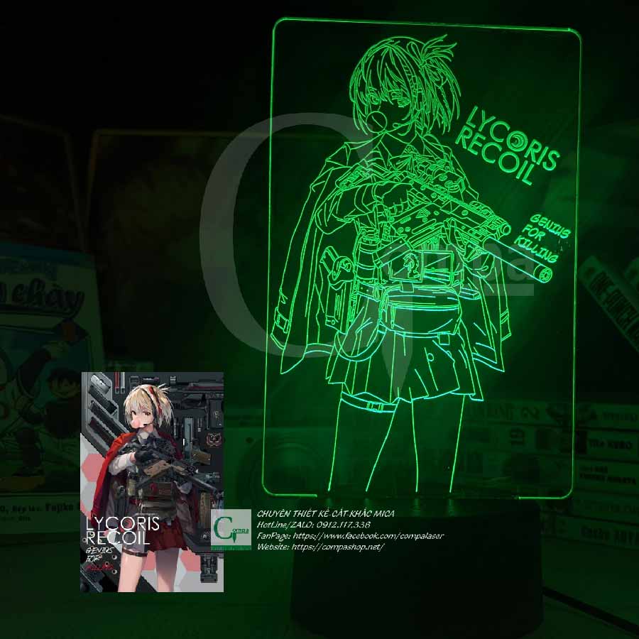 [ẢNH SHOP TỰ CHỤP] Đèn Ngủ Lycoris Recoil Chisato Nishikigi Type 01 16 MÀU TUỲ CHỈNH ALCR0101