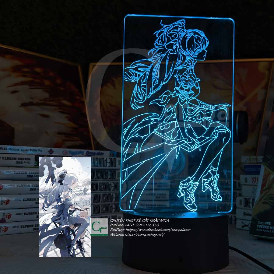 [ẢNH SHOP TỰ CHỤP] Đèn Ngủ Honkai Impact 3 Bronya Zaychik Type 02 GHKI0502 16 MÀU TUỲ CHỈNH