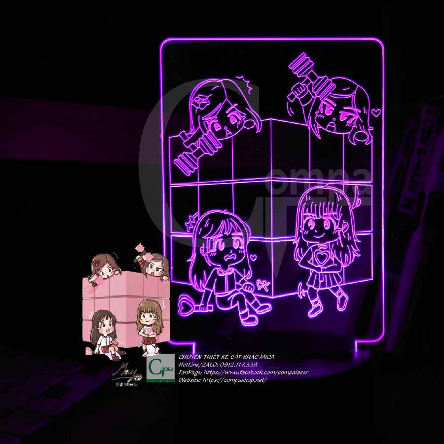 [Đèn Ngủ Siêu Đẹp] Đèn Ngủ BlackPink Chibi Type 01 Dễ Thương trang trí siêu đẹp cho phòng ngủ