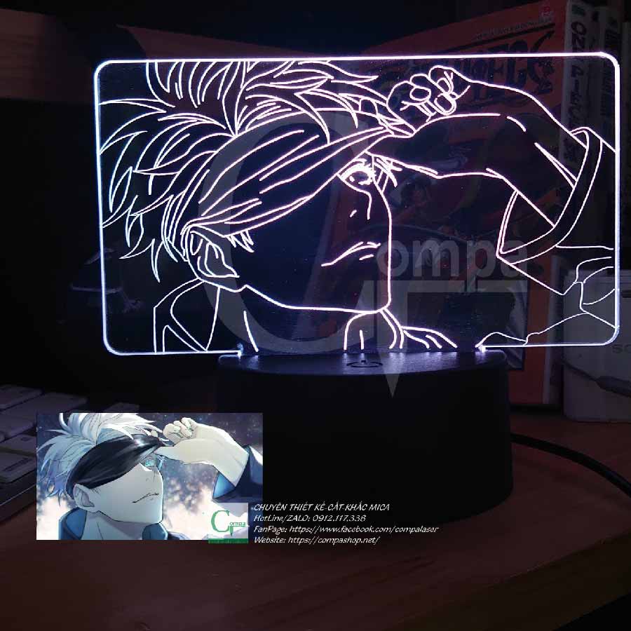 [ĐÈN NGỦ ANIME LED 3D SIÊU HOT] Đèn Ngủ Jujutsu Kaisen Satoru Gojo Type 20 AJKN0120 16 màu tùy chỉnh COMPASHOP