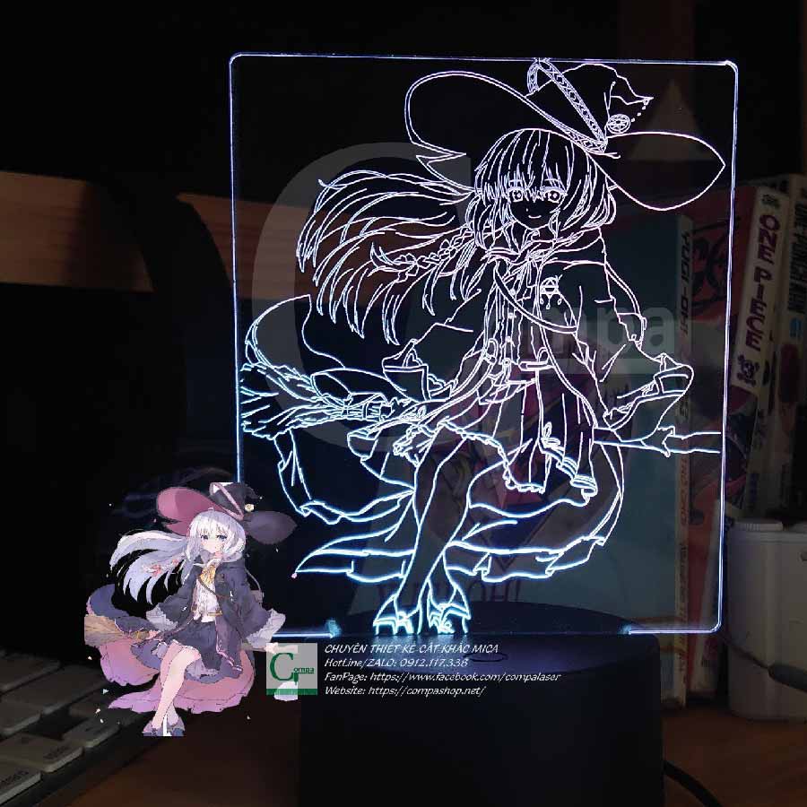 [ĐÈN NGỦ ANIME LED 3D HOT] Đèn Ngủ Hành trình của Elaina Phù Thủy Elaina Type 07 AHTE0107 16 MÀU TÙY CHỈNH COMPASHOP