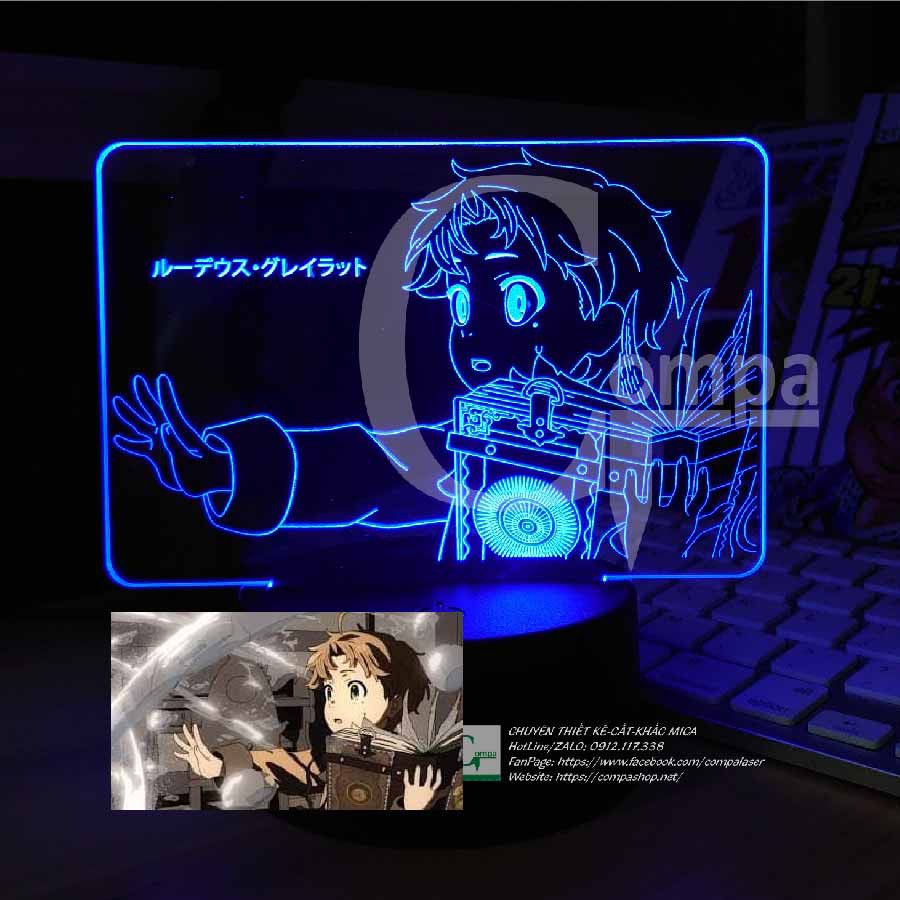 [ẢNH SHOP TỰ CHỤP] Đèn Ngủ Thất Nghiệp Chuyển Sinh Mushoku Tensei Rudeus Greyrat Type 01 16 MÀU TUỲ CHỈNH AMST0101