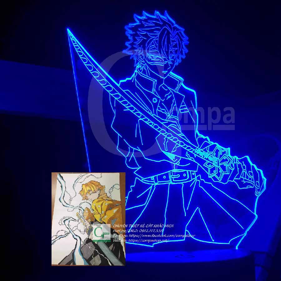 [Đèn Ngủ Cực Đẹp] Đèn Ngủ Kimetsu no Yaiba Phong Trụ Shinazugawa Sanemi Type 02