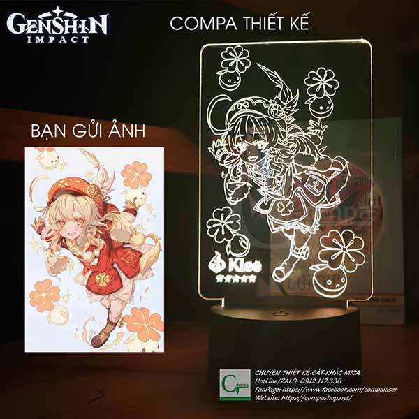 Đèn Ngủ Genshin Impact Klee Type 4