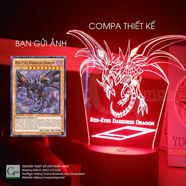 Đèn Ngủ Yugi-Oh Red Eyes Darkness Dragon Type 01