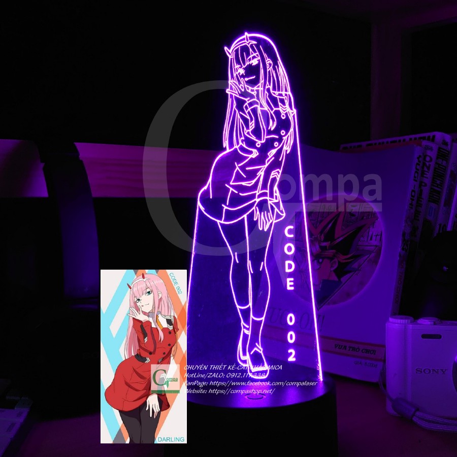 [ĐÈN NGỦ THẾ HỆ MỚI] Đèn Ngủ DARLING in the FRANXX Zero Two Type 05, quà tặng sinh nhật độc đáo