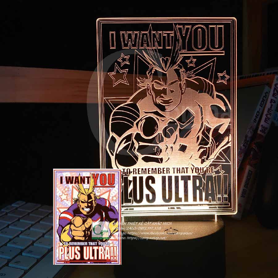 [Ảnh Shop Tự Chụp] Đèn Ngủ My Hero Academia All Might Plus Ultra