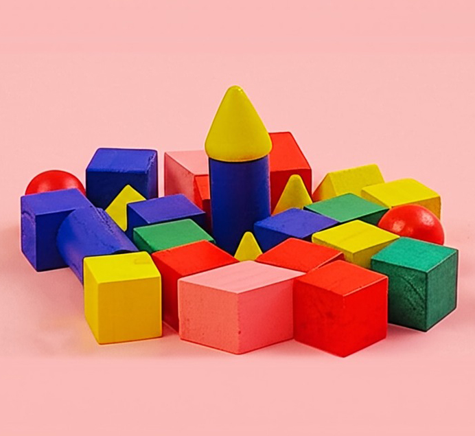 Bộ 14 Hình Khối Gỗ Nhận Biết Các Khối Hình Học Mầm Non Cho Bé Phát Triển Toán Học Màu Sắc DC60