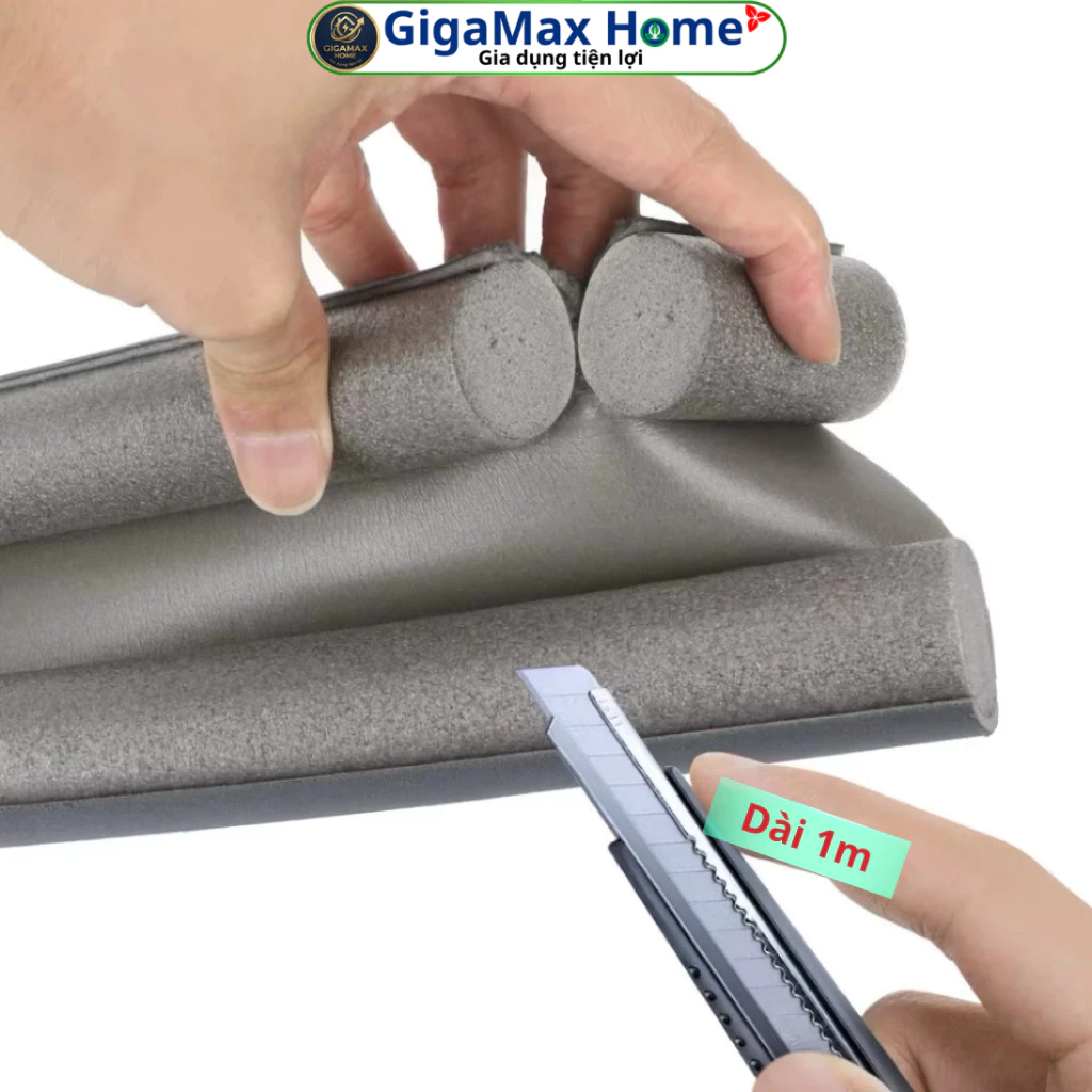 Thanh Nẹp Xốp Chặn Khe Cửa 1m Cao Cấp – Cách Âm, Giữ Nhiệt Điều Hòa, Ngăn Côn Trùng - GigaMax Home