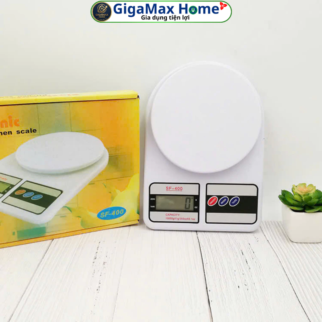 Cân Điện Tử Nhà Bếp Cao Cấp 10kg – Chính Xác Đến Từng Gam, Tặng Kèm Pin Tiện Lợi Làm Bánh & Cân Gia Vị | GigaMax Home