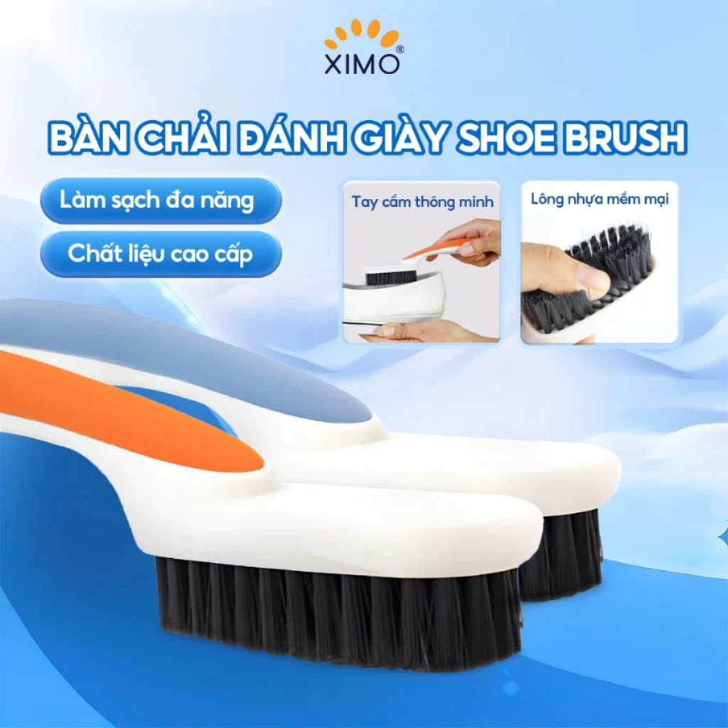 Bàn Chải Vệ Sinh Giày Dép & Quần Áo Đa Năng – Lông Mềm Cao Cấp, Tay Cầm Công Thái Học Tiện Lợi | GigaMax Home