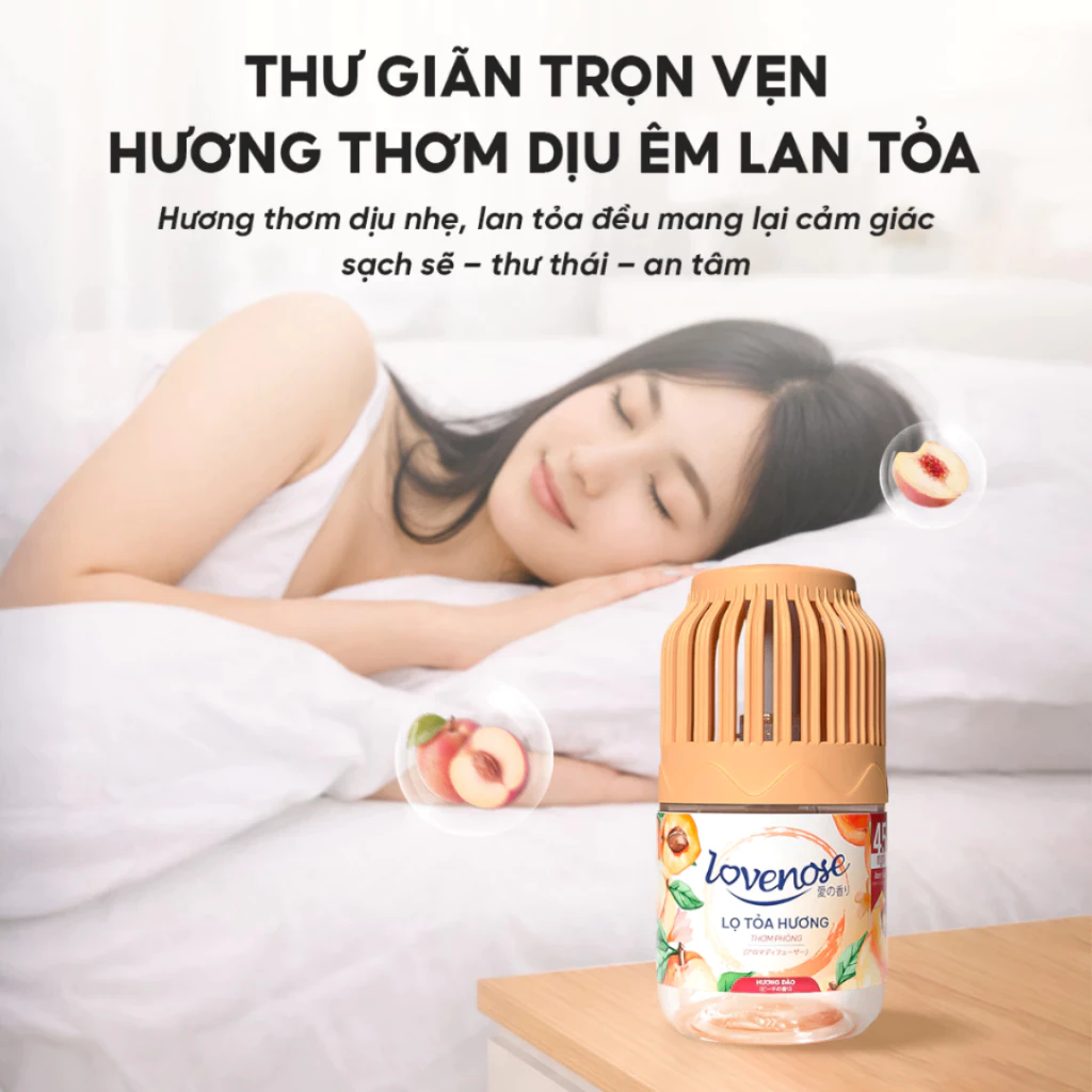 Lọ tỏa hương Lovenose khử mùi 180ml, thơm phòng thế hệ mới lưu hương thơm đến 45 ngày (mua 5 tặng 1)