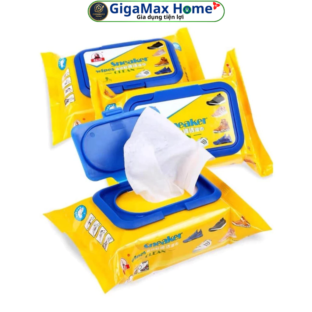 Khăn Giấy Ướt Lau Giày Sneaker Clean Wipes – Gói 30 Tờ Lau Sạch Cấp Tốc Kháng Khuẩn Giày Dép Đồ Da | GigaMax Home