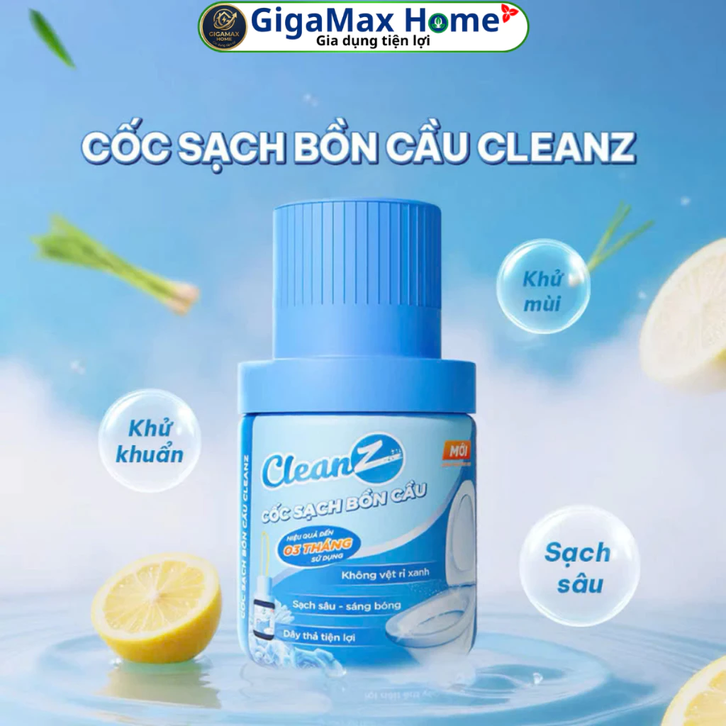 Cốc Thả Bồn Cầu CleanZ 180g – Tự Động Làm Sạch, Khử Mùi Kháng Khuẩn Suốt 3 Tháng | GigaMax Home