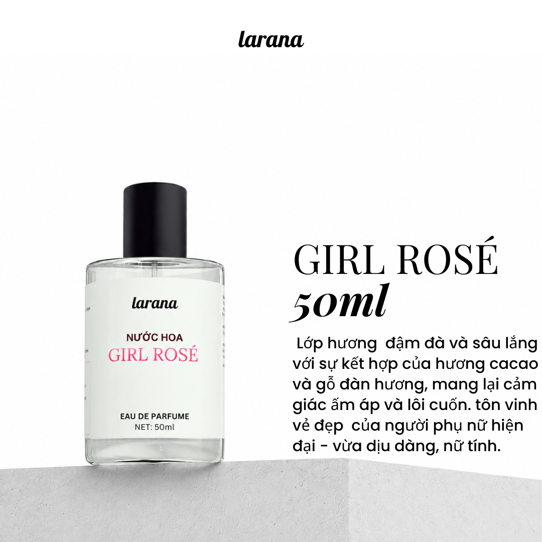 Larana - Nước hoa Girl Rosé dành cho nữ giới hương thơm cao cấp dung tích 50ml
