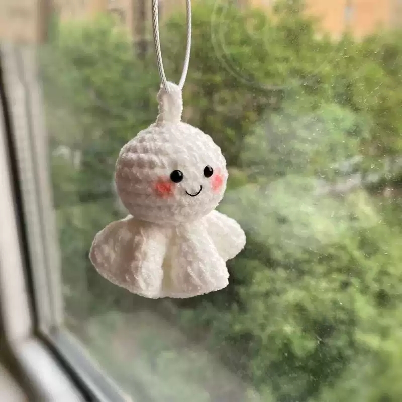 Móc khóa len Búp Bê Cầu Nắng Teru Teru Bozu handmade dễ thương (SẢN PHẨM KHÔNG ĐI KÈM MÓC KHÓA)
